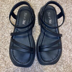 Black Platform Sandals